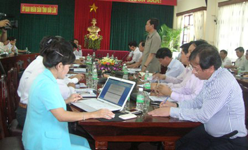 Tổng thanh tra Chính phủ Huỳnh Phong Tranh phát biểu tại buổi làm việc