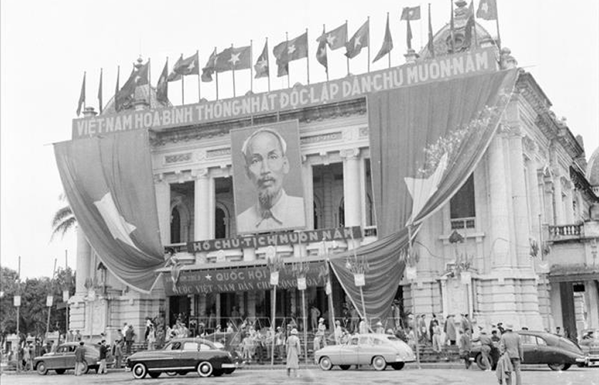 Quang cảnh ngày họp Quốc hội tại nhà Hát lớn (20/3/1955). Ảnh: TTXVN