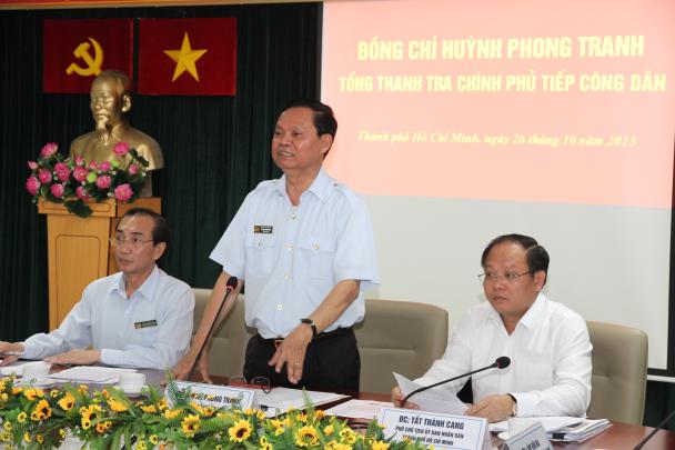 Tổng Thanh tra tiếp công dân tại TP Hồ Chí Minh