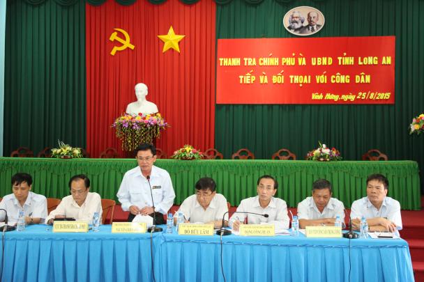 Lãnh đạo Thanh tra Chính phủ tiếp và đối thoại với công dân tỉnh Long An