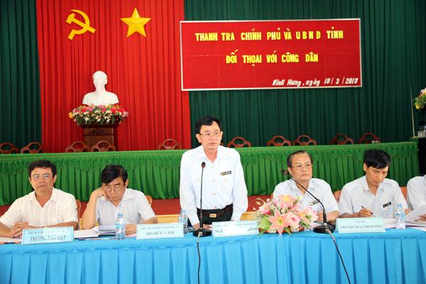 Phó Tổng Thanh tra Nguyễn Chiến Bình đối thoại với công dân tại Long An