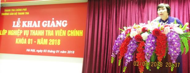 Khai giảng Lớp nghiệp vụ Thanh tra viên chính K1/2018