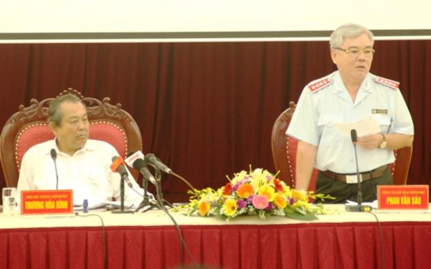 Phó Thủ tướng Chính phủ Trương Hòa Bình làm việc với Thanh tra Chính phủ
