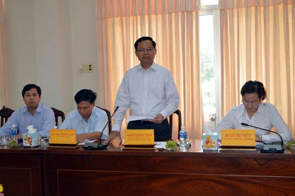 Tổng Thanh tra Chính phủ Huỳnh Phong Tranh làm việc với tỉnh Ninh Thuận