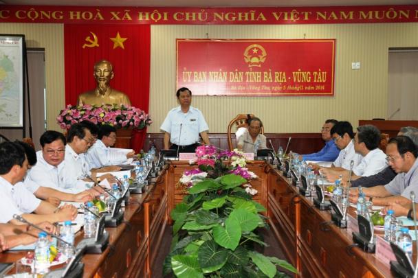 Tổng Thanh tra Chính phủ Huỳnh Phong Tranh làm việc tại tỉnh Bà Rịa - Vũng Tàu