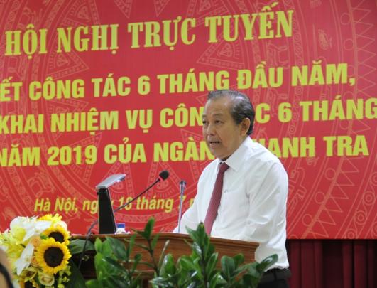 Hội nghị trực tuyến Sơ kết công tác 6 tháng đầu năm của ngành Thanh tra