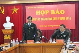 Thanh tra Chính phủ họp báo Quý IV/2012