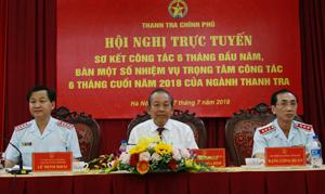 Hội nghị trực tuyến sơ kết công tác 6 tháng đầu năm 2018 toàn ngành Thanh tra