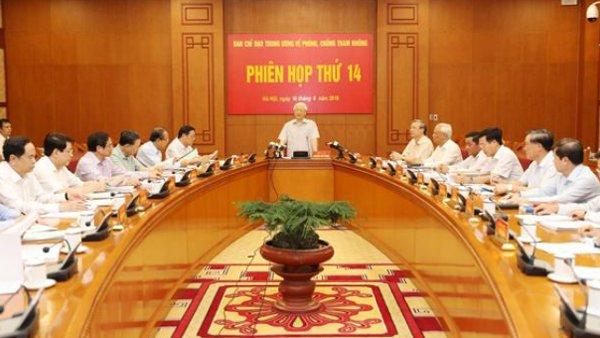 Ban chỉ đạo TƯ về phòng, chống tham nhũng họp phiên thứ 14
