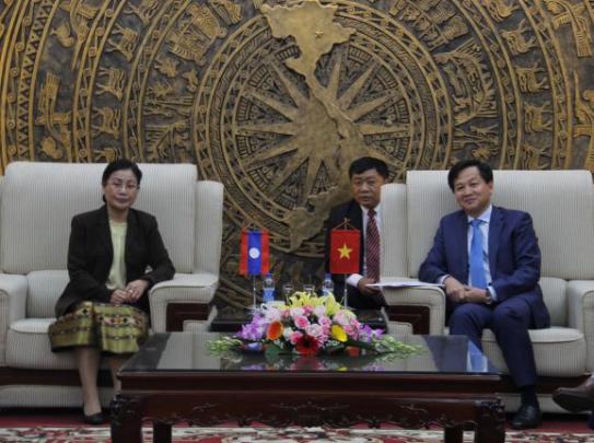 Tổng Thanh tra Chính phủ tiếp xã giao Chủ tịch Kiểm toán Nhà nước Lào