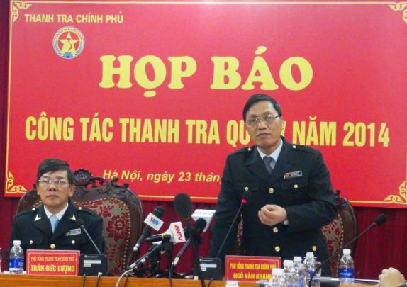 Thanh tra Chính phủ họp báo định kỳ Quý IV năm 2014