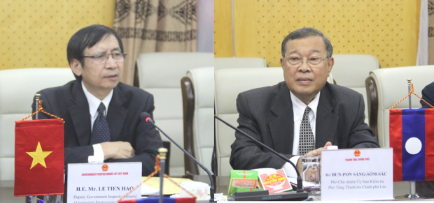The high-ranking Delegation of State Inspection Authority of Laos visit and have talk with Government Inspectorate of Vietnam