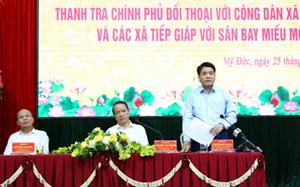 Đối thoại với công dân xã Đồng Tâm và các xã tiếp giáp sân bay Miếu Môn (Hà Nội)