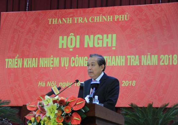Hội nghị toàn quốc triển khai nhiệm vụ công tác ngành Thanh tra năm 2018