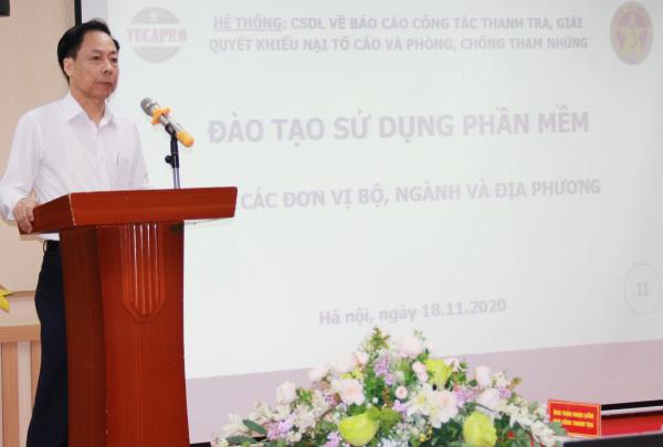 Hội nghị đào tạo, hướng dẫn sử dụng phần mềm CSDL về báo cáo công tác thanh...