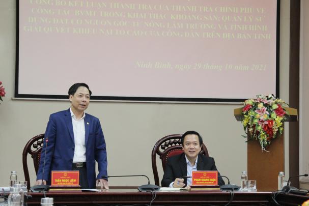 Công khai kết luận thanh tra tại tỉnh Ninh Bình