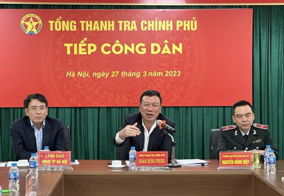 Tổng Thanh tra Chính phủ Đoàn Hồng Phong tiếp công dân định kỳ tháng 3