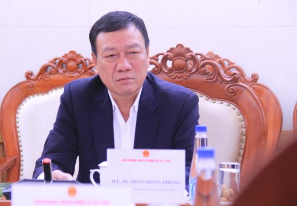 Tổng Thanh tra Chính phủ Đoàn Hồng Phong tiếp xã giao Đoàn cán bộ Thanh tra Nhà nước Lào