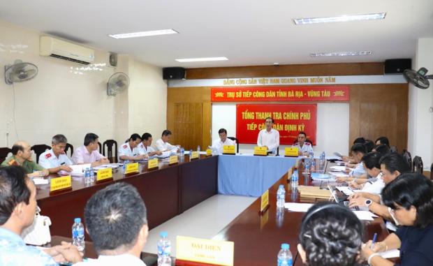 Phó Tổng Thanh tra Chính phủ Đặng Công Huẩn tiếp dân tại tỉnh Bà Rịa - Vũng Tàu