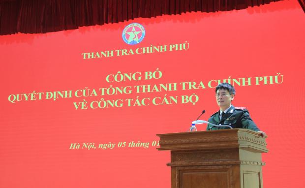 Thanh tra Chính phủ công bố các quyết định luân chuyển, điều động, bổ nhiệm...