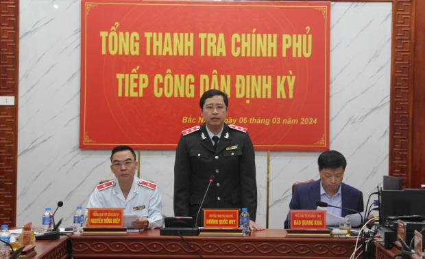 Phó Tổng Thanh tra Chính phủ Dương Quốc Huy tiếp dân định kỳ tại tỉnh Bắc Ninh