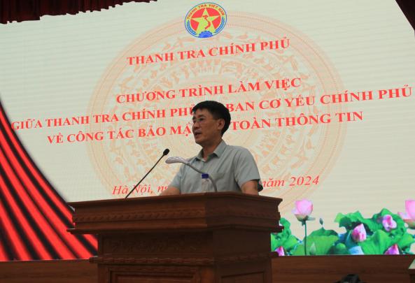 Thanh tra Chính phủ làm việc với Ban Cơ yếu Chính phủ về công tác bảo mật, an...