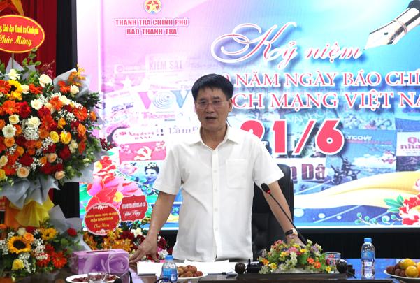 Phó Tổng Thanh tra Chính phủ Lê Sỹ Bảy làm việc với Báo Thanh tra