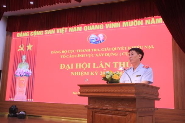 Đại hội Đảng bộ Cục Thanh tra, giải quyết khiếu nại, tố cáo lĩnh vực xây dựng