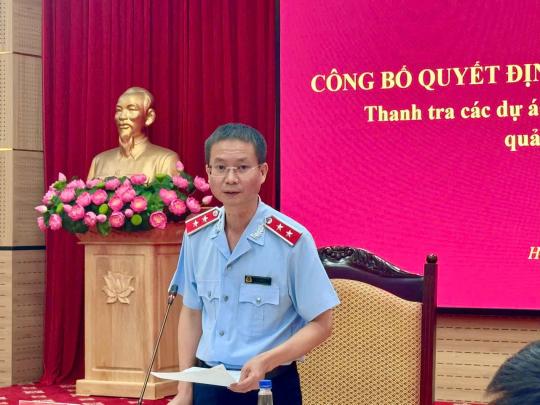 Thanh tra Chính phủ công bố Quyết định thanh tra tại các dự án thuộc lĩnh vực...