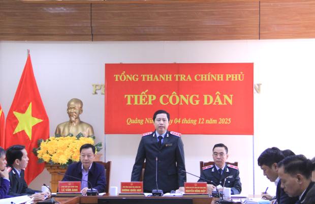 Phó Tổng Thanh tra Chính phủ Dương Quốc Huy tiếp công dân định kỳ tháng 12 tại tỉnh Quảng Ninh