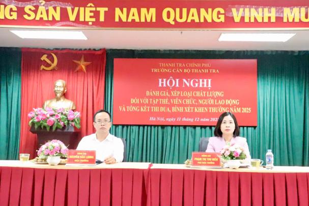 Trường Cán bộ Thanh tra tổng kết công tác năm 2025, triển khai phương hướng, nhiệm vụ năm 2026