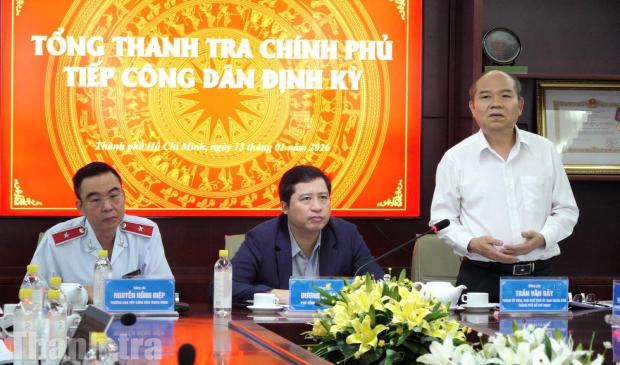 Phó Tổng Thanh tra Chính phủ Dương Quốc Huy tiếp công dân định kỳ tháng 1/2026 tại Thành phố Hồ...